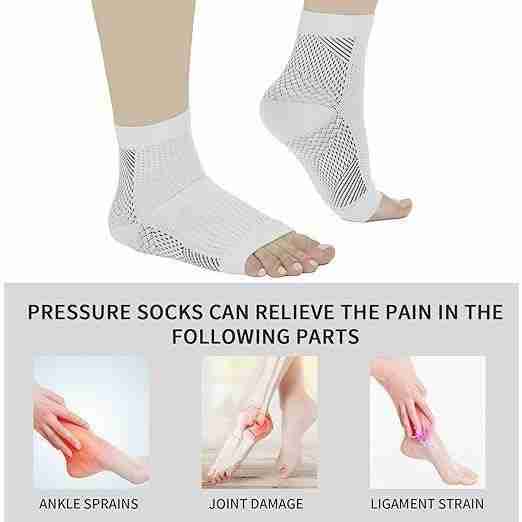 Ortho Neuro Compression Socks Foot Pain & Swelling Relief Outdoor Sport Ankle Plantar Arch Buy 1 Get 1 Free Pack Of 2 Pair